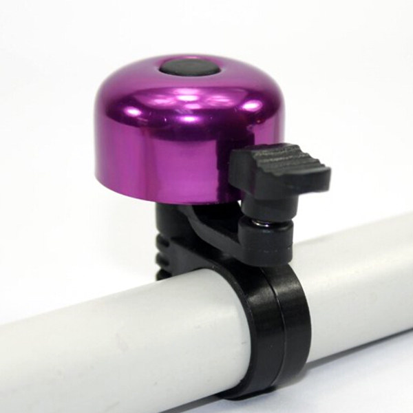 Bell Handlebar Ring - Mini Purple Alloy Bike Bell Compact