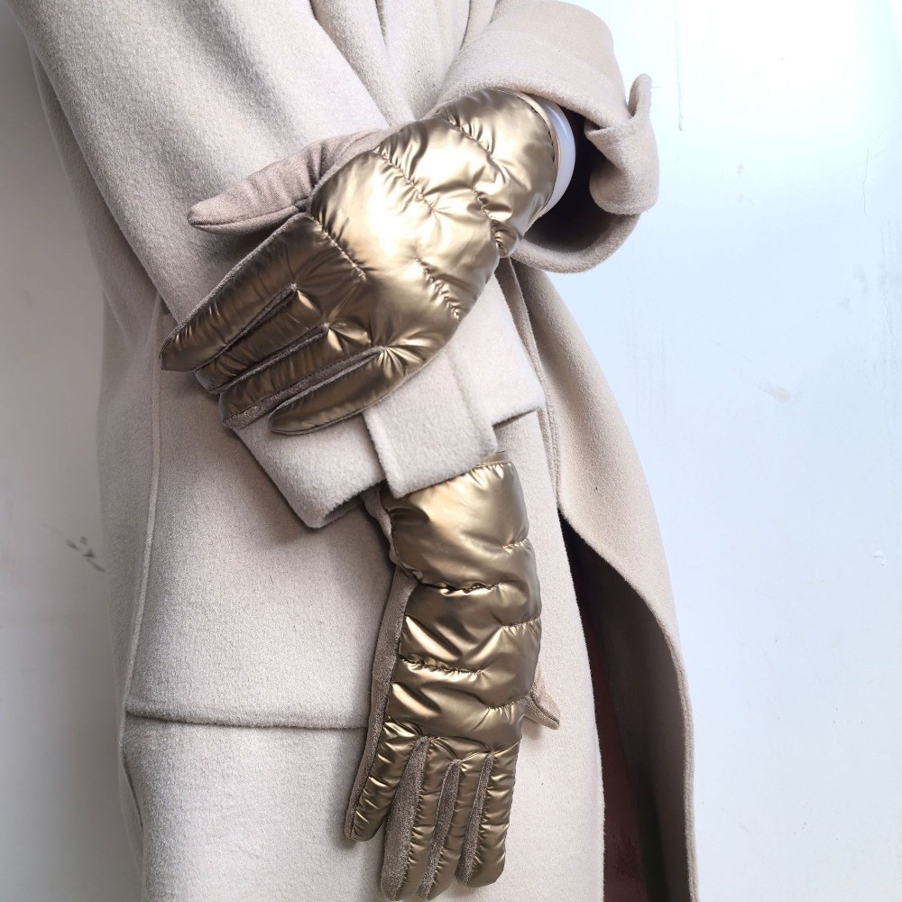 Winter Cycling Commute - Waterproof Suede Down Cloth Driving Gloves