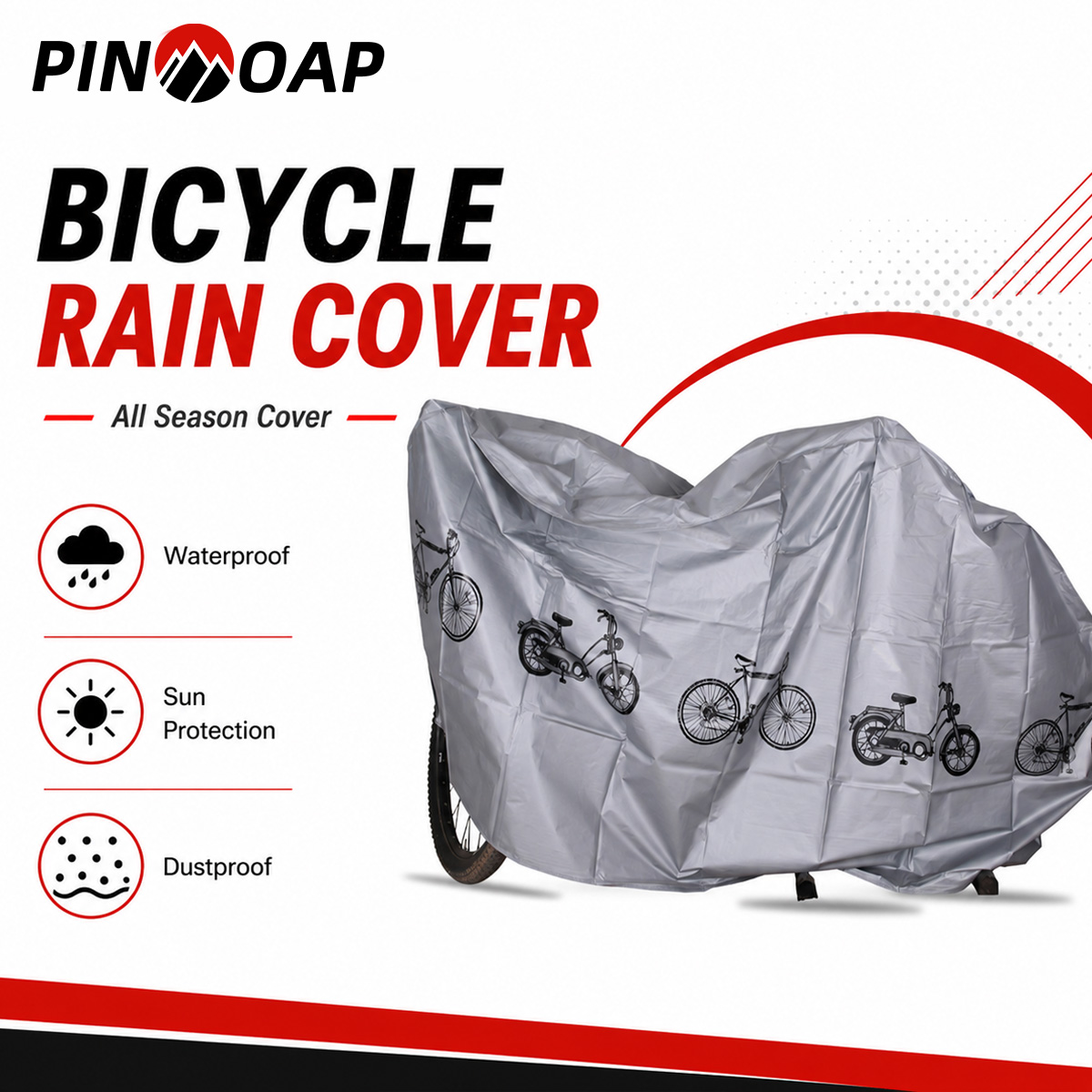 Cycling Commuter Bag - PINMOAP Universal Bicycle Rain Cover Waterproof