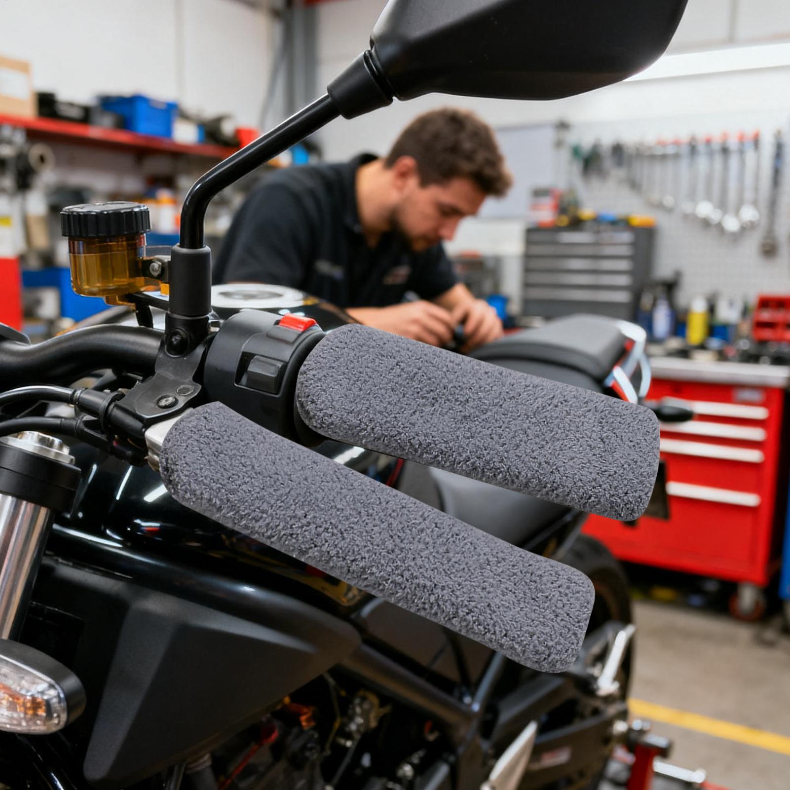 Cycling Commuter - Motorcycle Handlebar Covers Stretchable Cold Winter