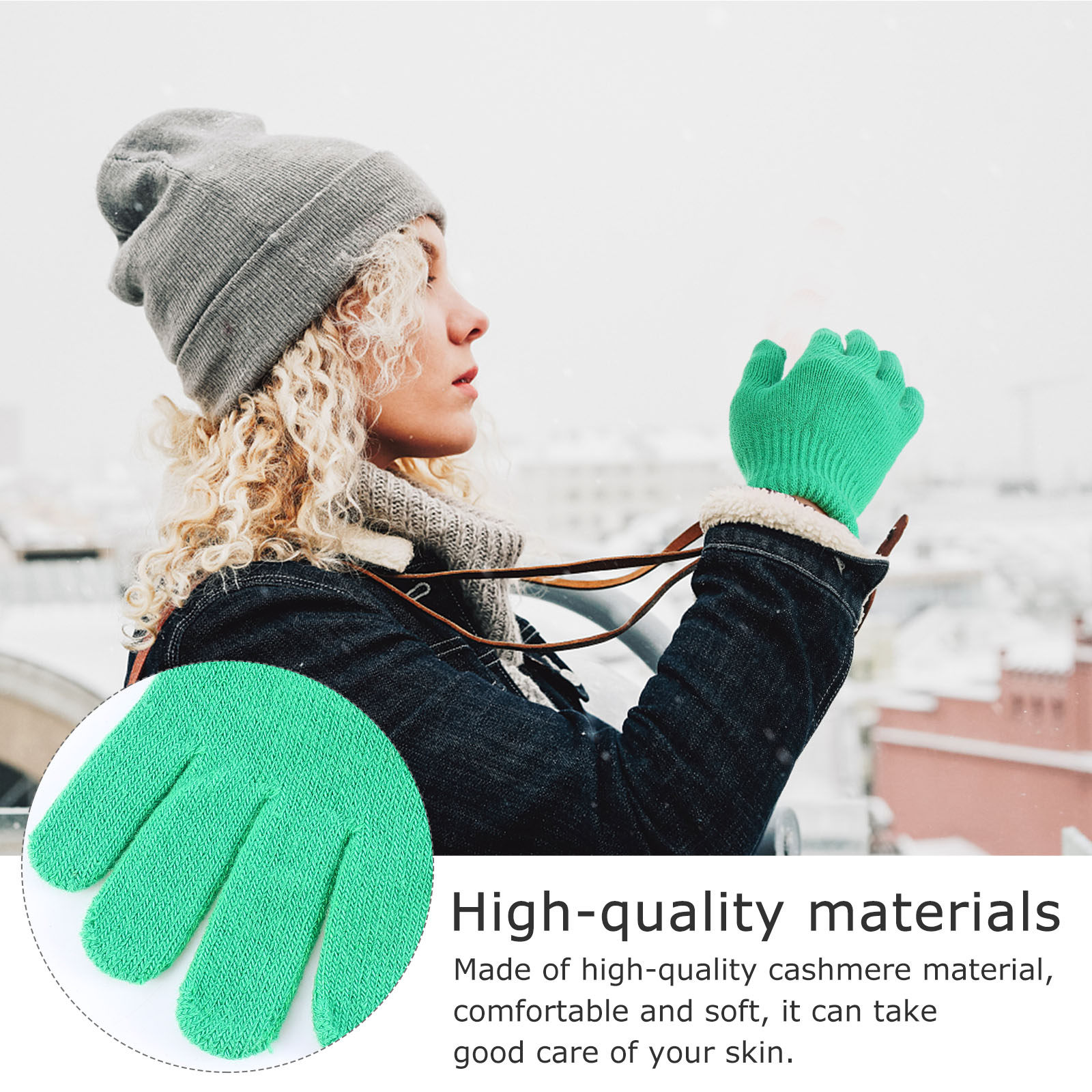 6Pairs Winter Knit Gloves Adul - огляд і ціна Winter Cycling Commute