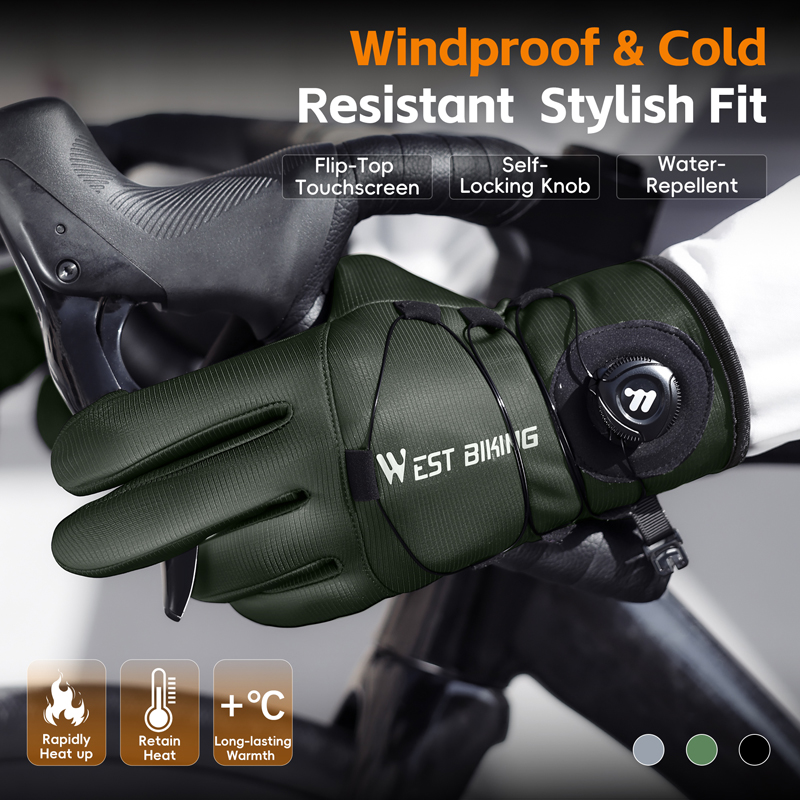 Winter Bike Gloves Magnetic Qu - огляд і ціна Winter Cycling Commute