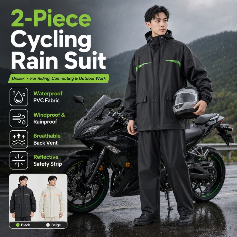 Unisex 2-Piece Waterproof Cycl - огляд і ціна Cycling Commute Rain