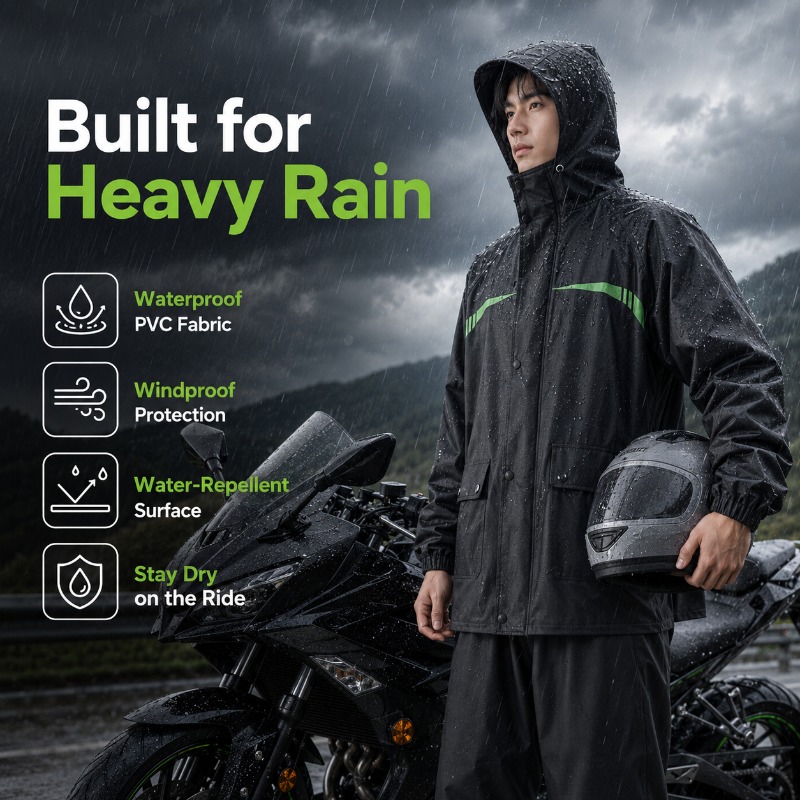 Unisex 2-Piece Waterproof Cycl - огляд і ціна Cycling Commute Rain